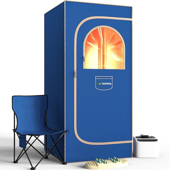 Yoki Blue Home Sauna with Double Zipper - Picture 6 of 9